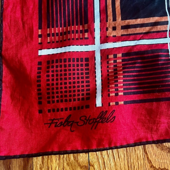 Fisba Stoffels Vintage Square Scarf - 26x26 - Picture 2 of 6